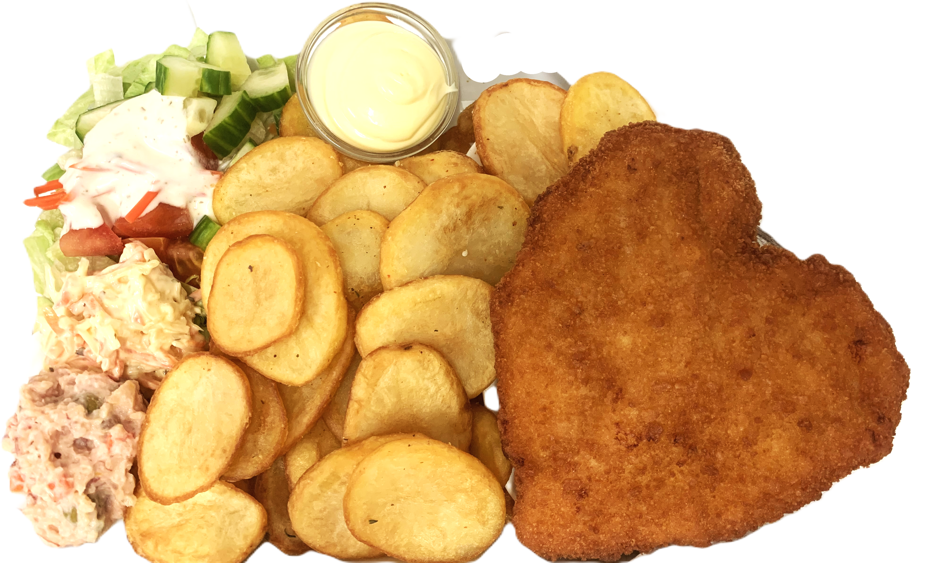 Kip schnitzel menu